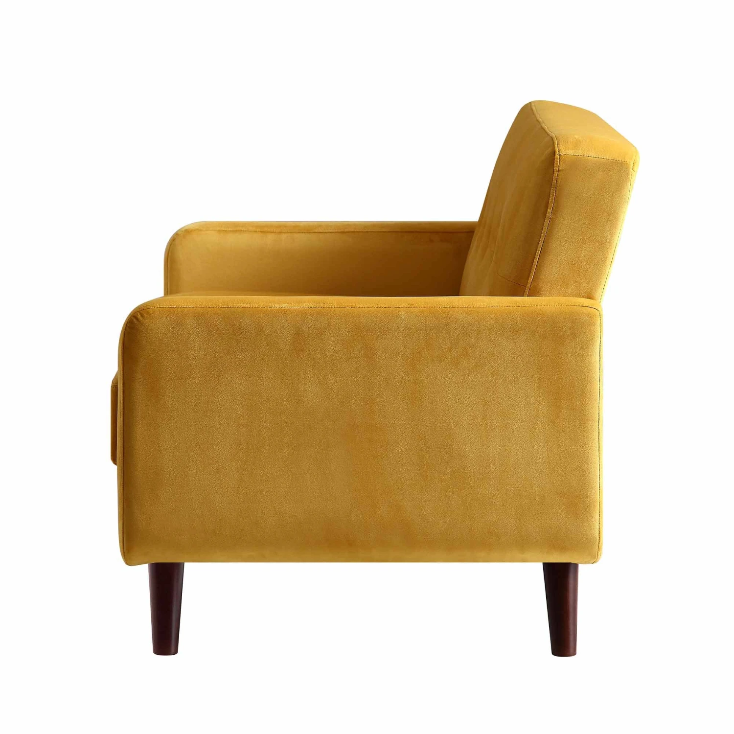 Clarence 2-Seater Sofa In Mustard Yellow Velvet - Image 8
