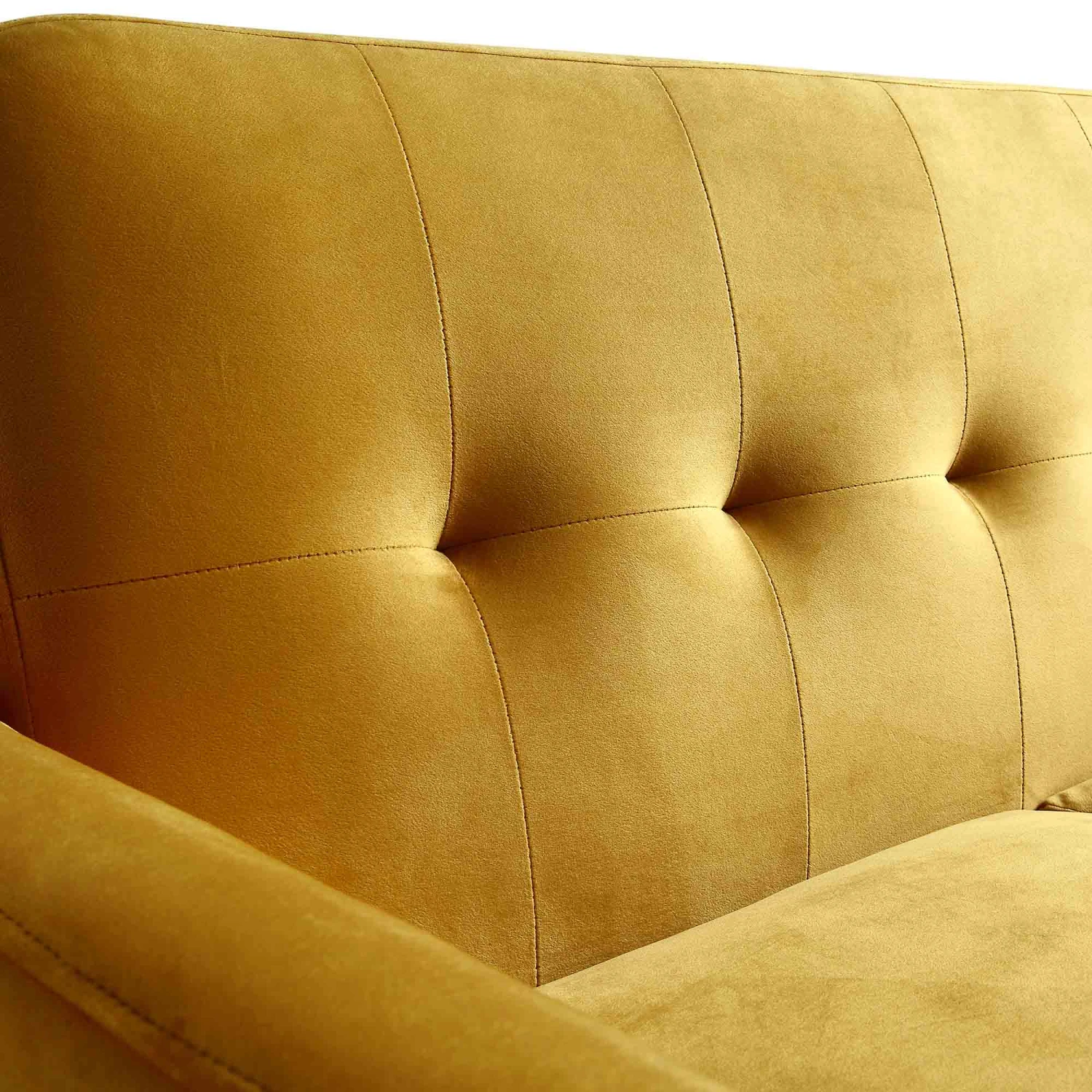 Clarence 2-Seater Sofa In Mustard Yellow Velvet - Image 10
