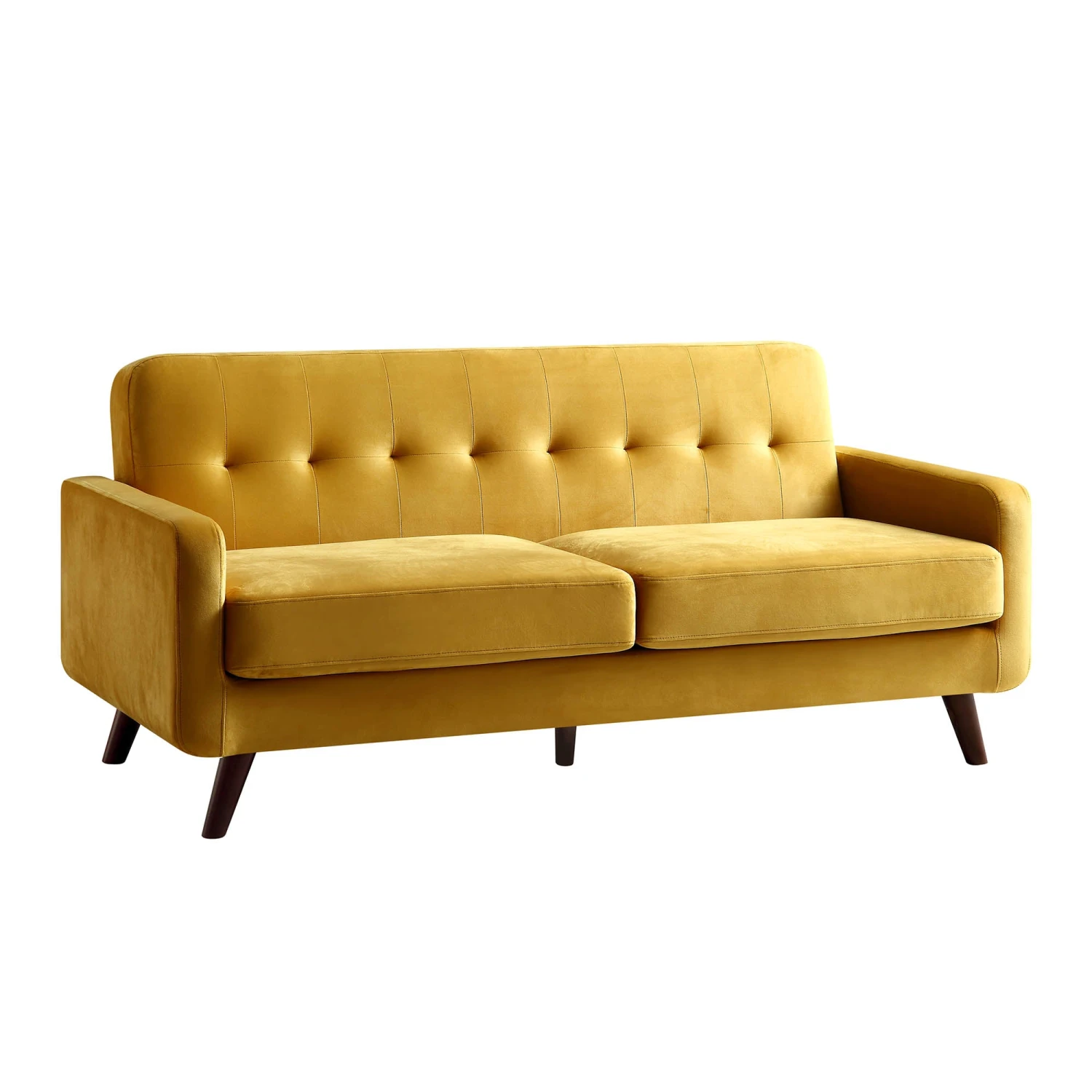Clarence 3-Seater Sofa In Mustard Yellow Velvet - Image 5
