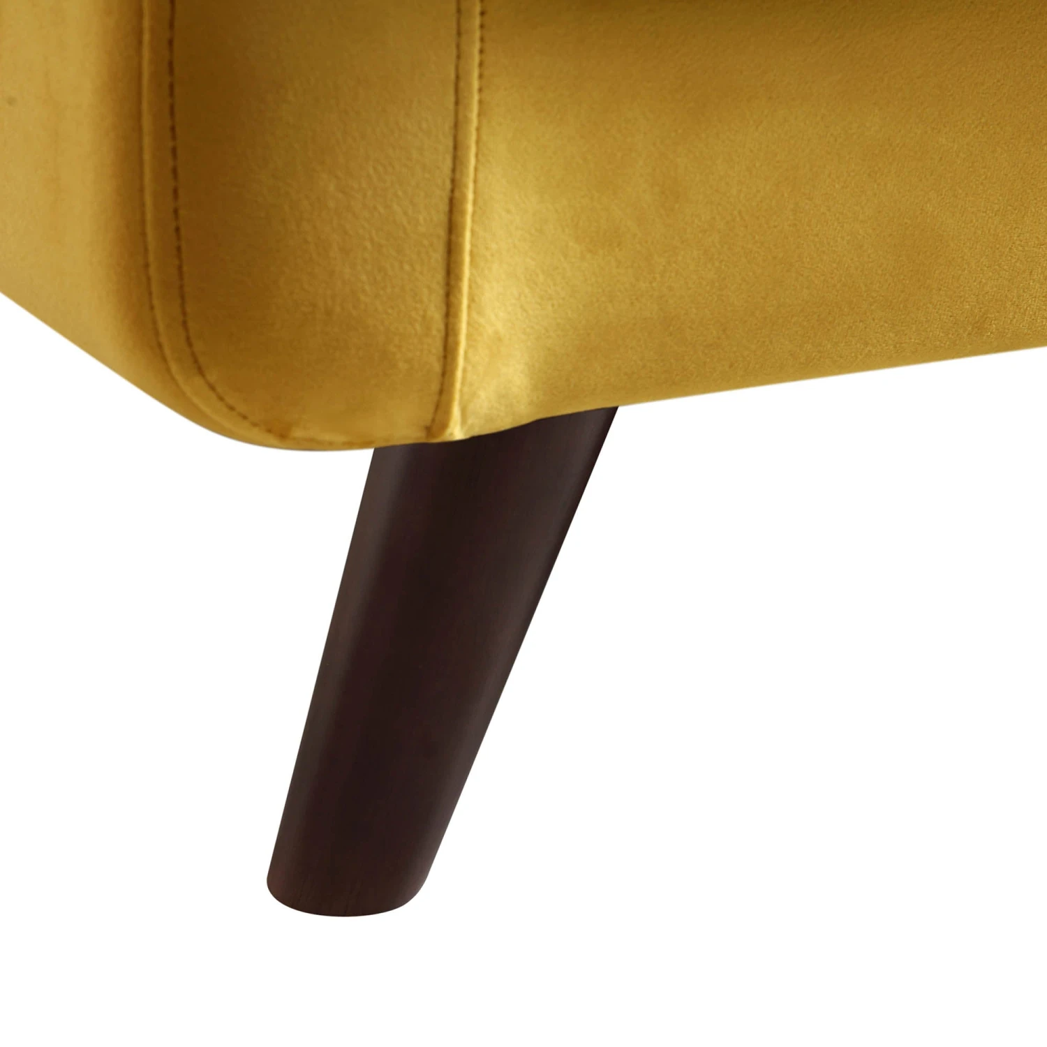 Clarence 3-Seater Sofa In Mustard Yellow Velvet - Image 12