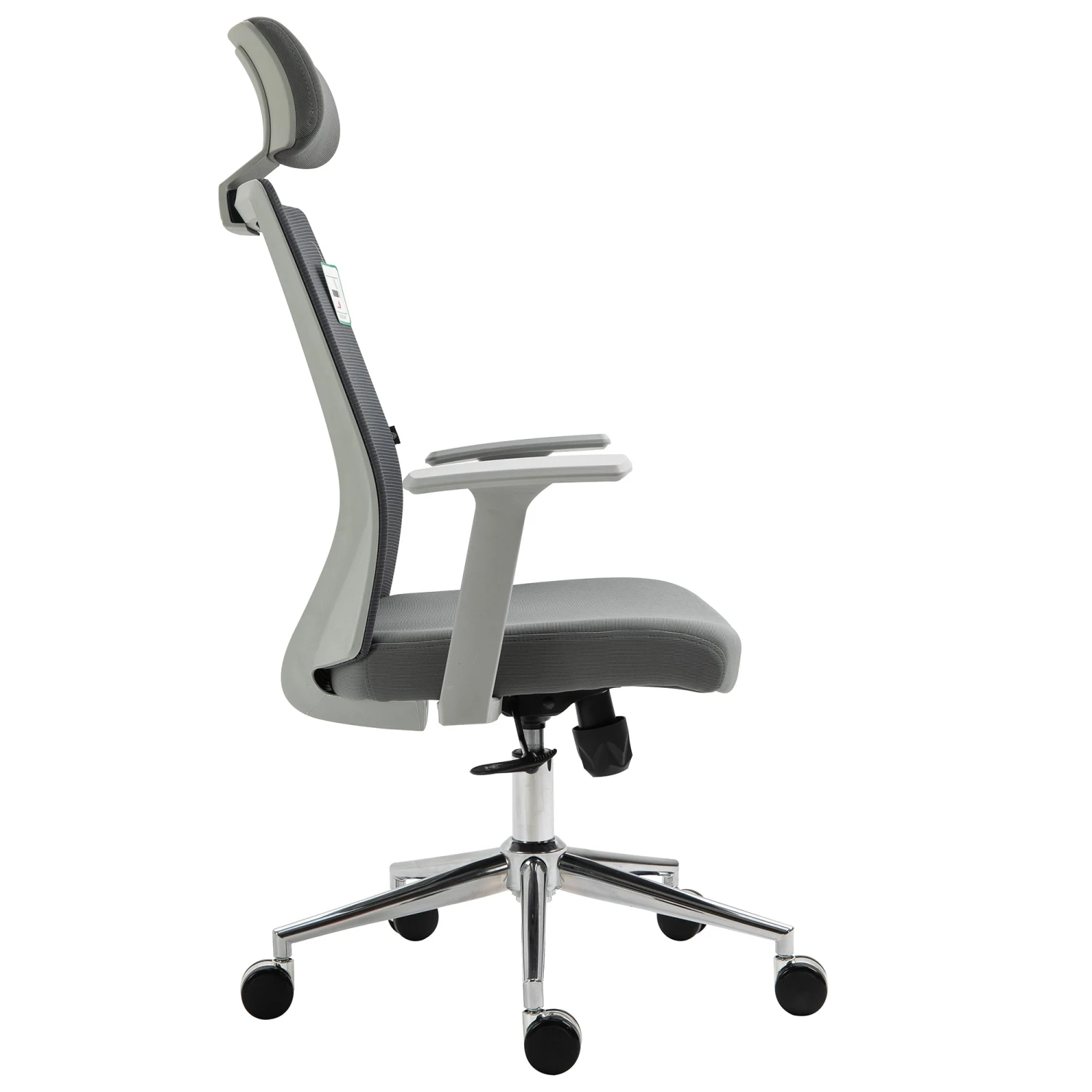 Joni High Back Mesh Office Chair With Headrest In Grey - Image 3
