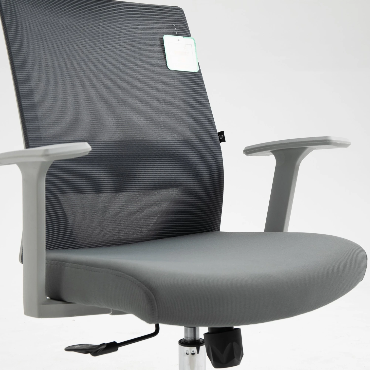 Joni High Back Mesh Office Chair With Headrest In Grey - Image 7