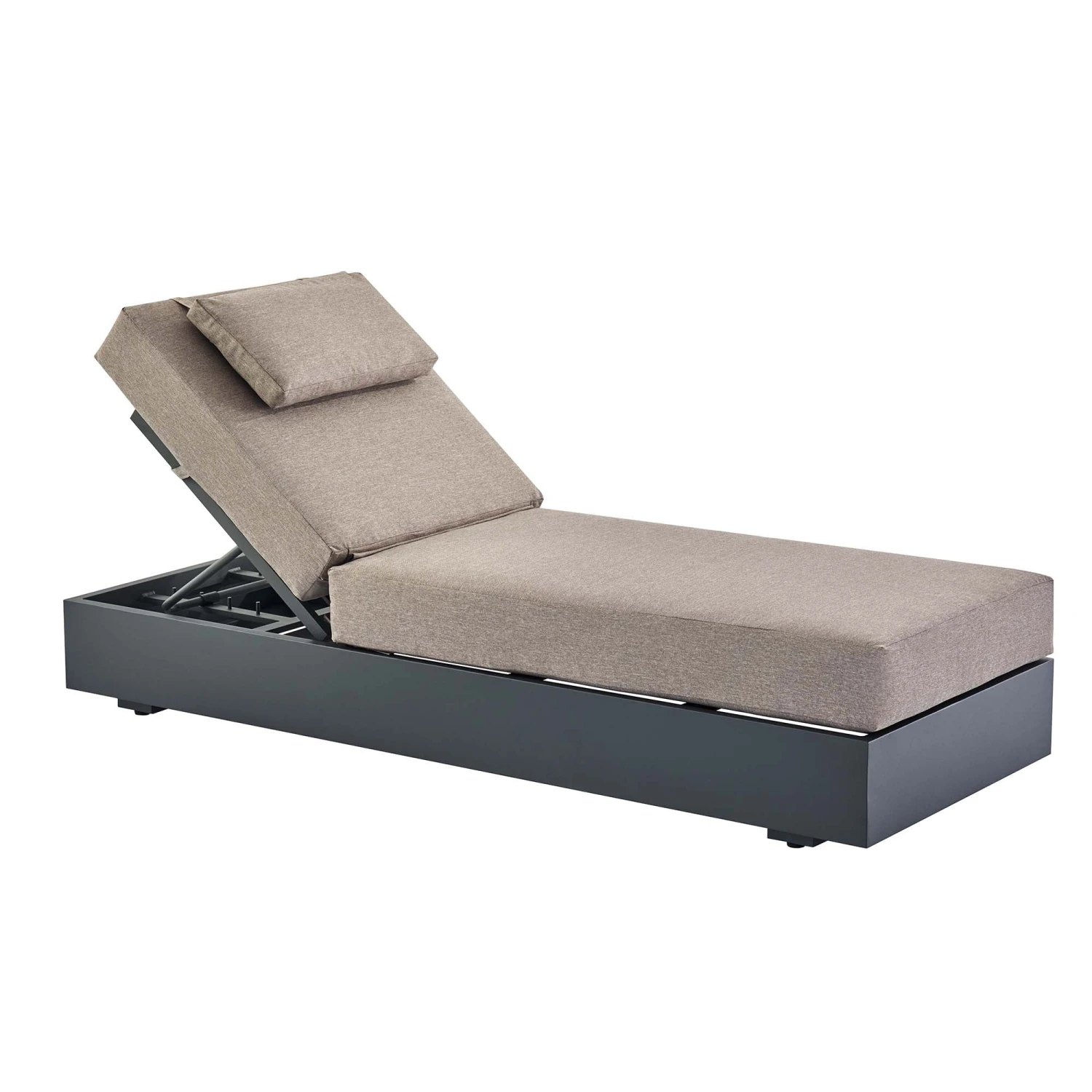 Jardin Aluminium Outdoor Sun Lounger, Granite - Image 3