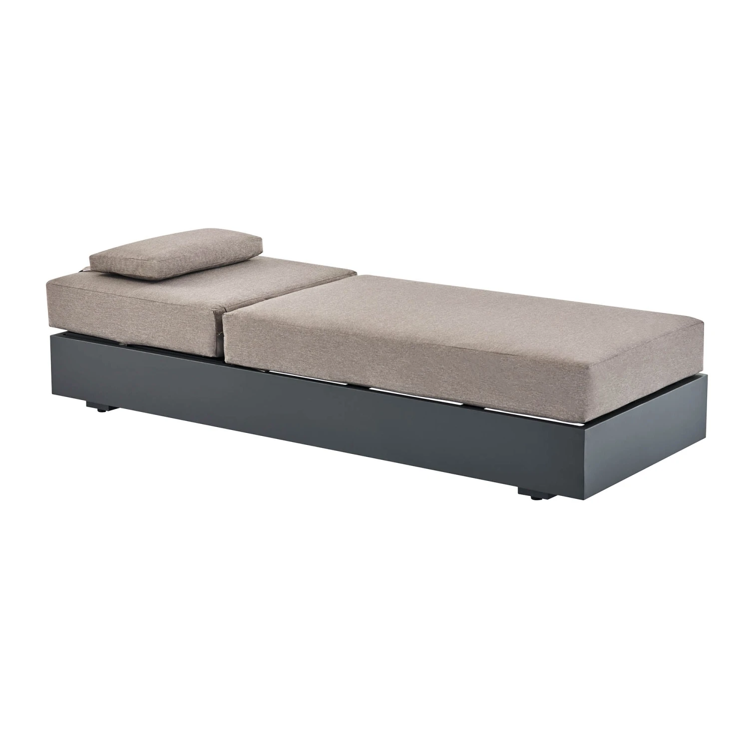 Jardin Aluminium Outdoor Sun Lounger, Granite - Image 6