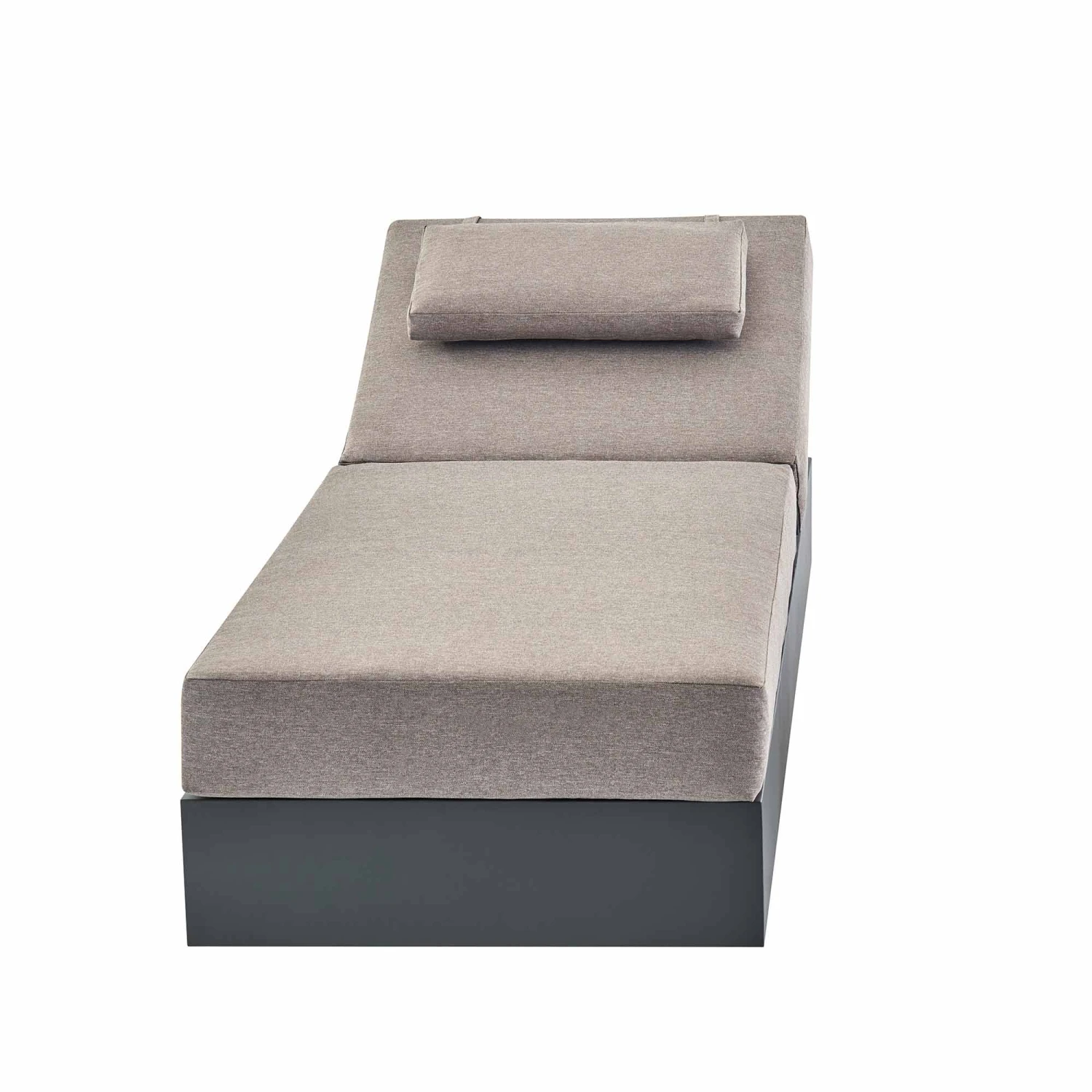Jardin Aluminium Outdoor Sun Lounger, Granite - Image 7
