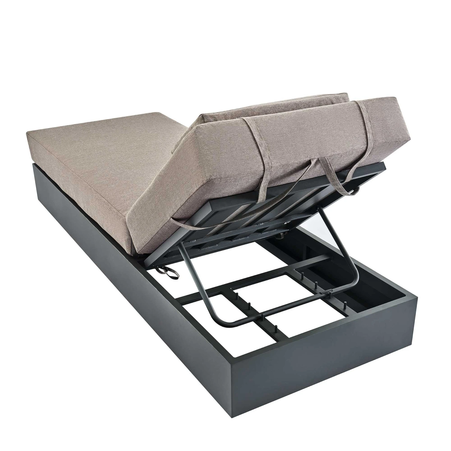 Jardin Aluminium Outdoor Sun Lounger, Granite - Image 10