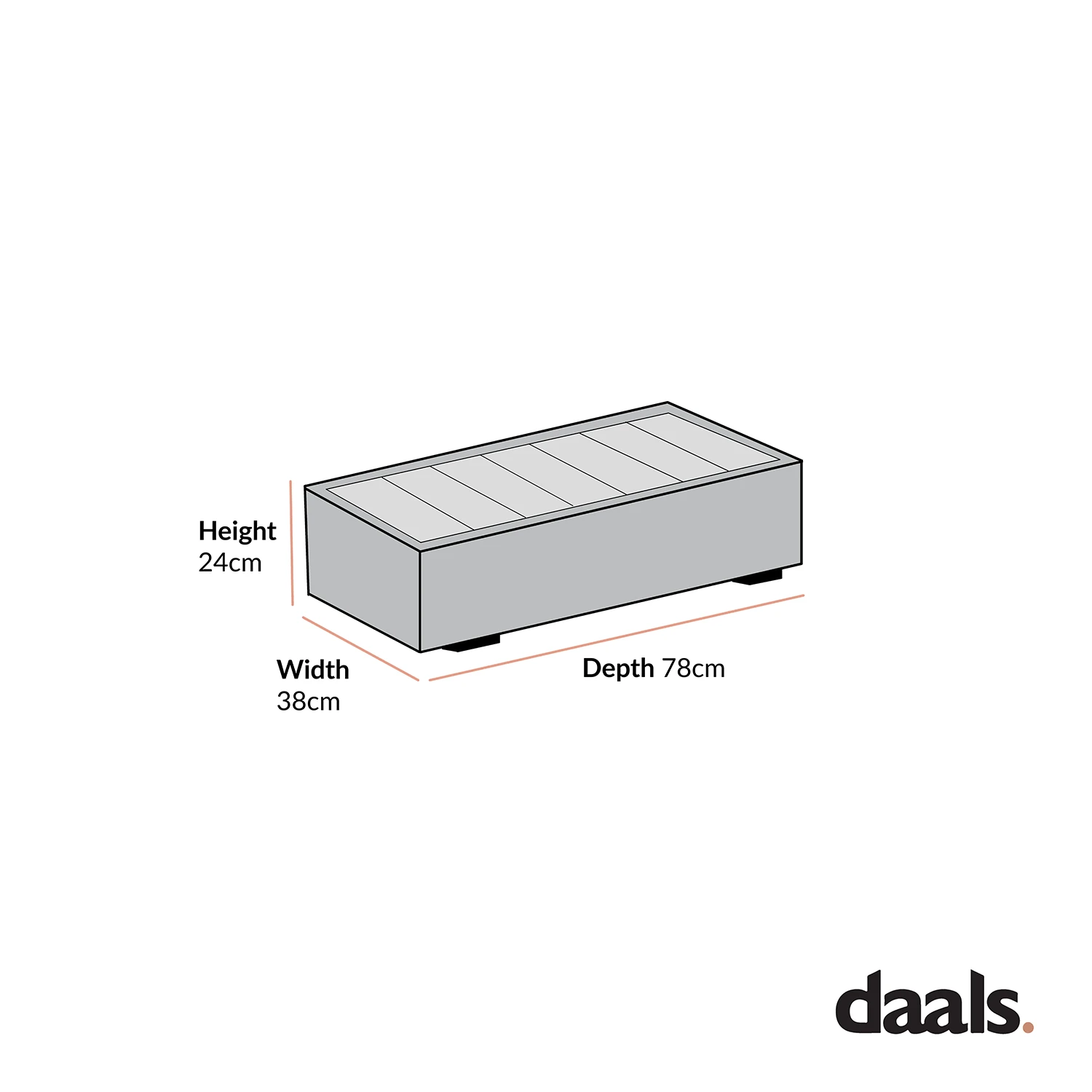 Jardin Aluminium Outdoor Side Table, Granite - Image 4