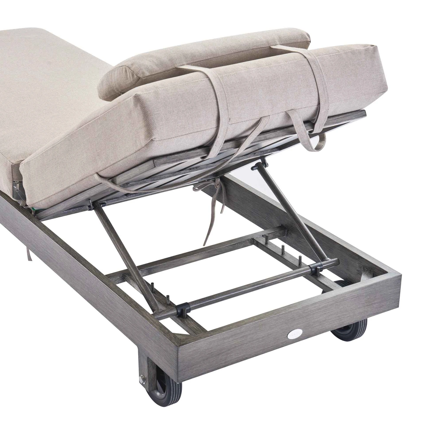 Montrose Aluminium Outdoor Sun Lounger Set, Brushed Silver Oak - Image 7