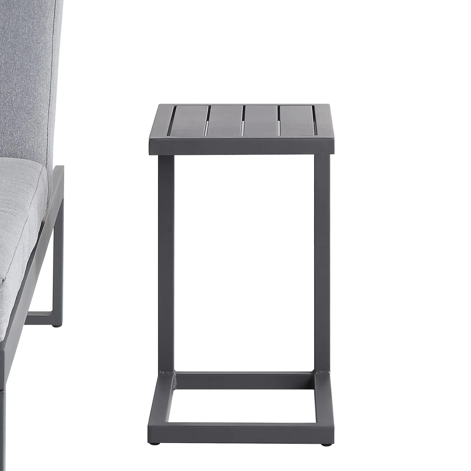 Albany Aluminium Side Table, Grey