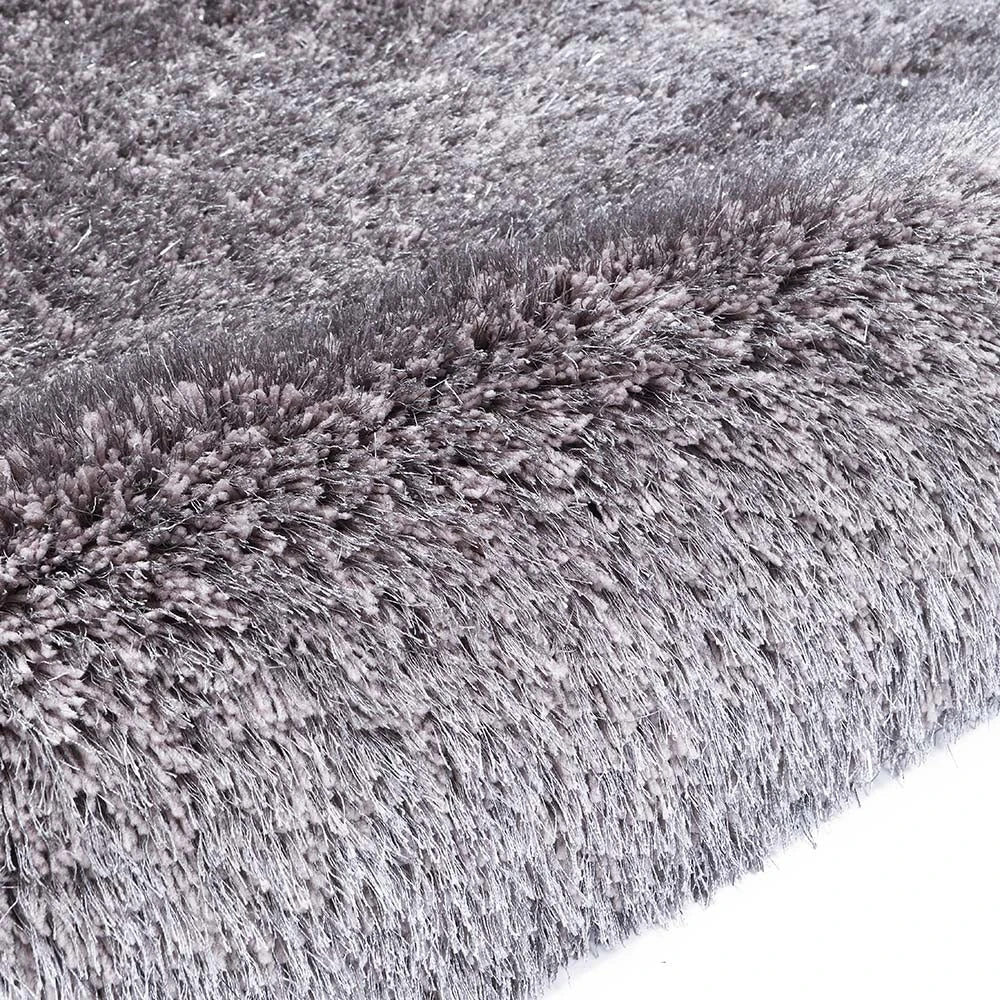 Silver Tufted Shaggy Rug 200 X 290 Cm - Image 3