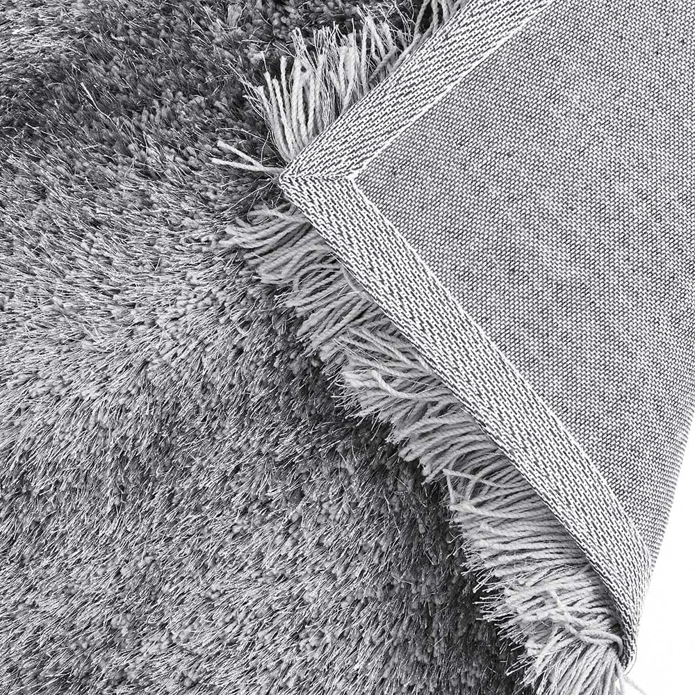 Silver Tufted Shaggy Rug 200 X 290 Cm - Image 4