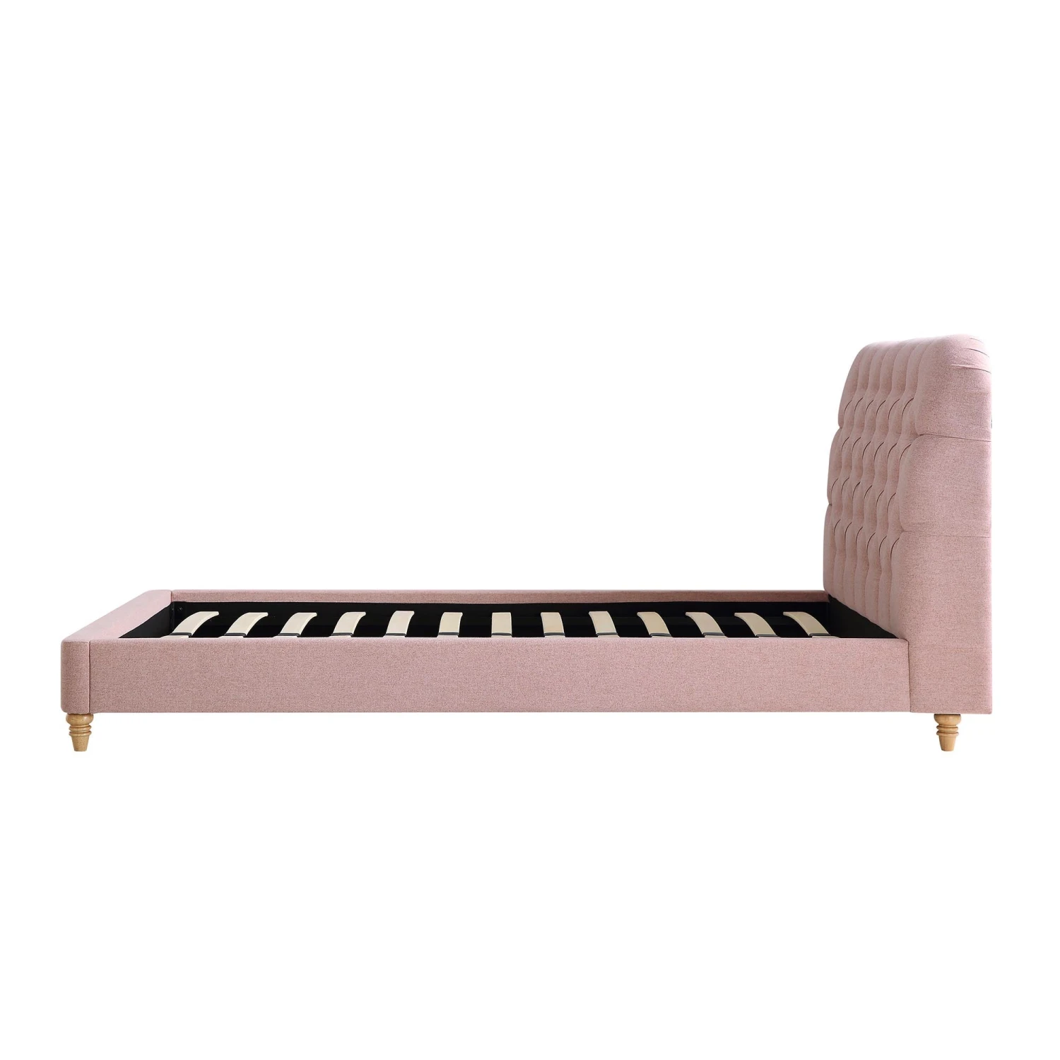 Leamington Deep-Buttoned Upholstered Bed, Rosewater Pink Fabric - Image 8
