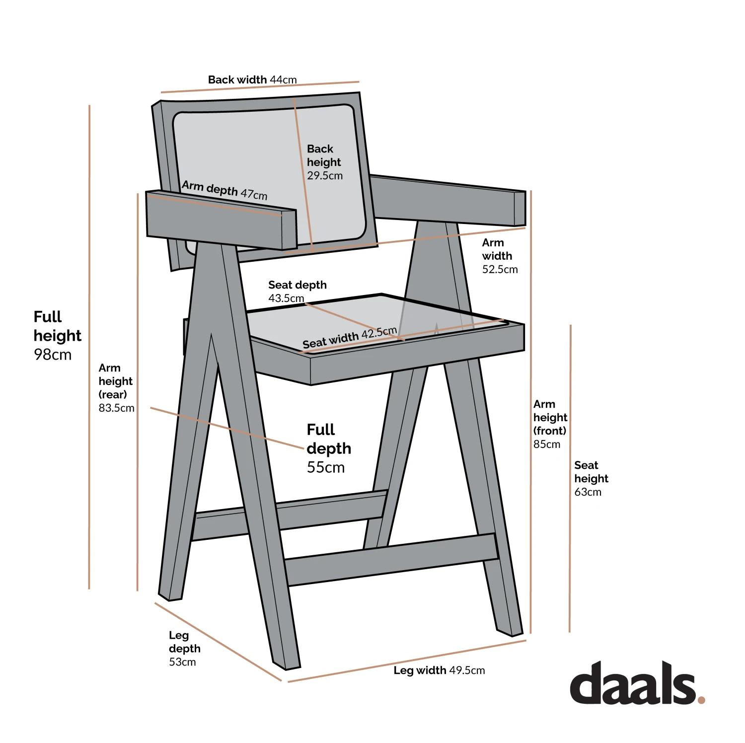 Jeanne Dark Walnut Cane Rattan Solid Beech Wood Counter Stool - Image 5